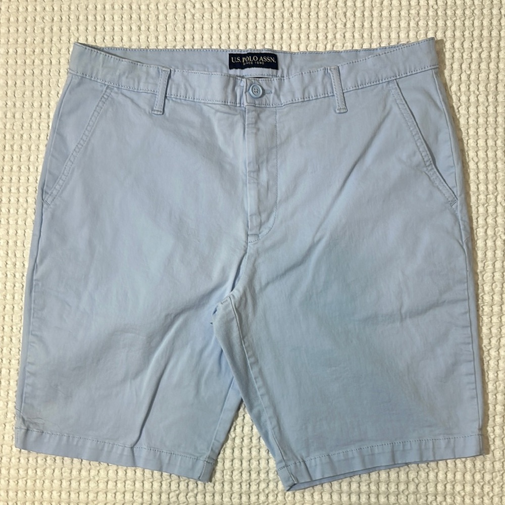 U.S. Polo Assn. Blue Flat Front Shorts